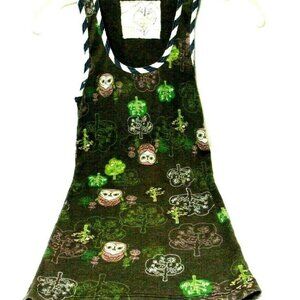 Crafty Couture Ribbed Tank Top M Owls Sleeveless